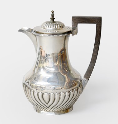 Lot 136 - An Edward VII Silver Hot-Water Jug, by...