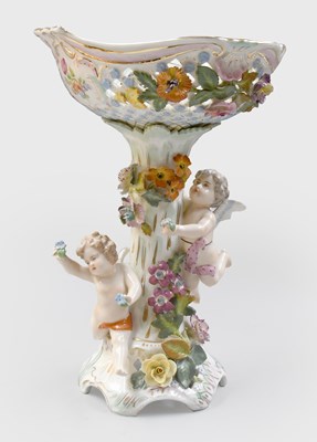 Lot 309 - A Dresden Encrusted Porcelain Figural...