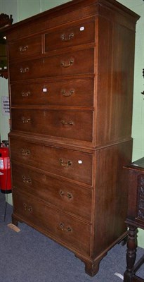 Lot 405 - An oak chest on chest