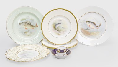 Lot 302 - Three Minton Porcelain Plates, by H Holland,...