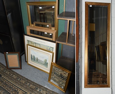 Lot 1136 - Five Modern Gilt Framed Mirrors, varying sizes...