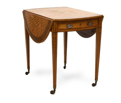 Lot 527 - A George III Satinwood, Purple Heart,...