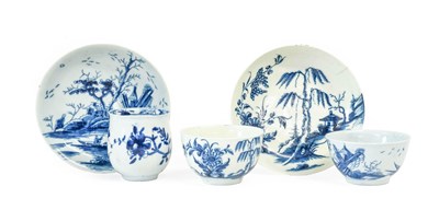 Lot 202 - A Worcester Porcelain Tea Bowl and Saucer,...