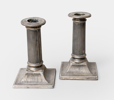 Lot 137 - A Pair of Victorian Silver Candlesticks, Maker'...