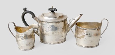 Lot 128 - A Three-Piece Edward VII Silver Tea-Service,...