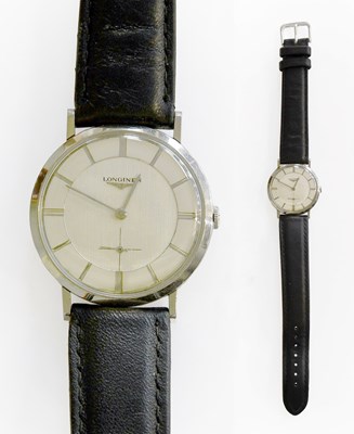 Lot 461 - A Stainless Steel Longines Wristwatch