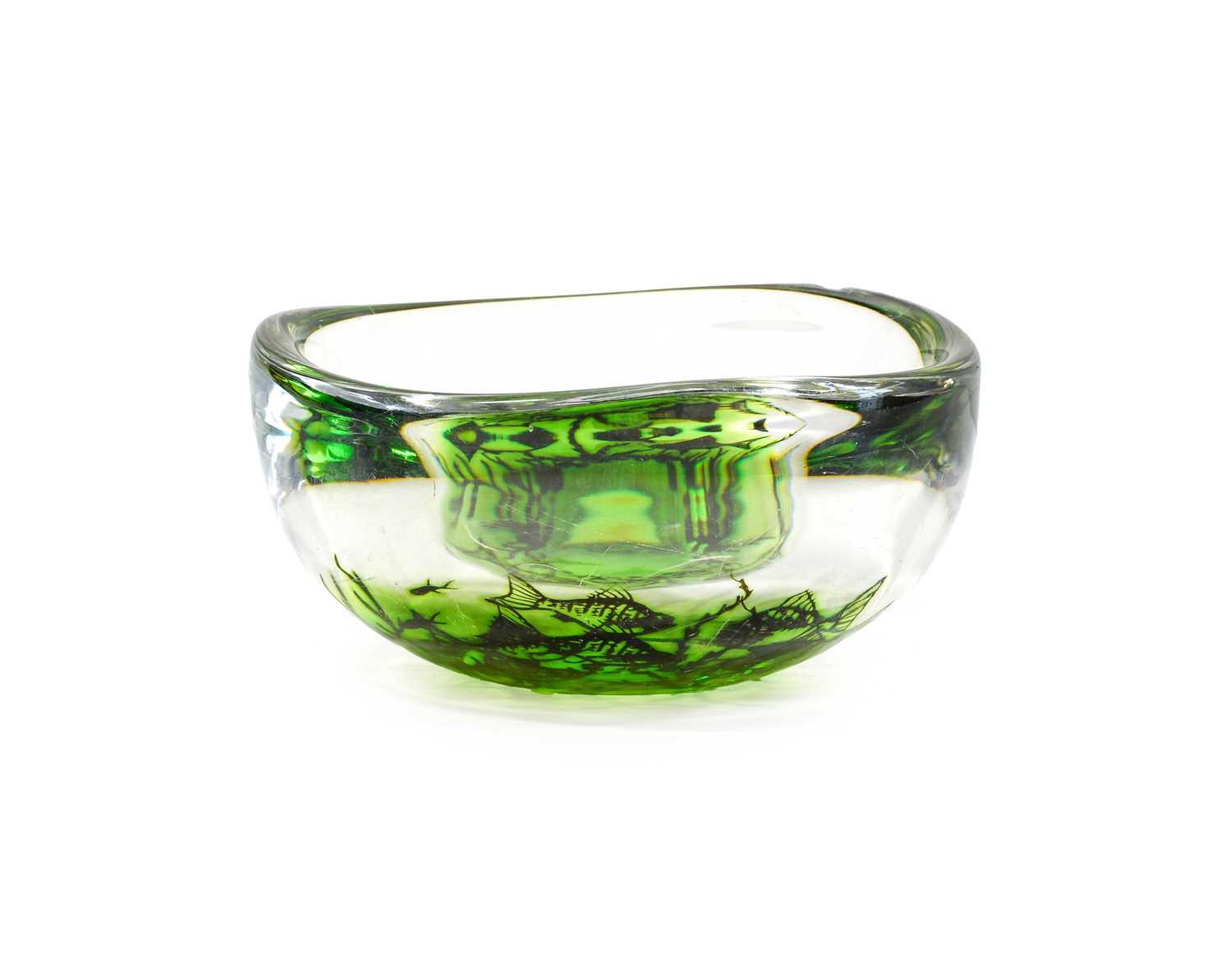 Lot 52 - Edward Hald for Orrefors: A Graal Glass Bowl,...