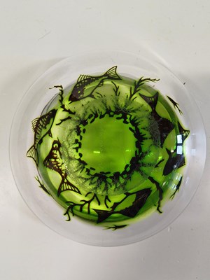 Lot 52 - Edward Hald for Orrefors: A Graal Glass Bowl,...