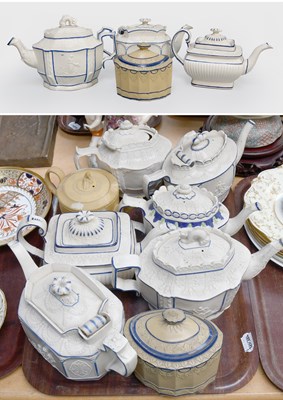 Lot 303 - Six Castleford Type Felspathic Stoneware...