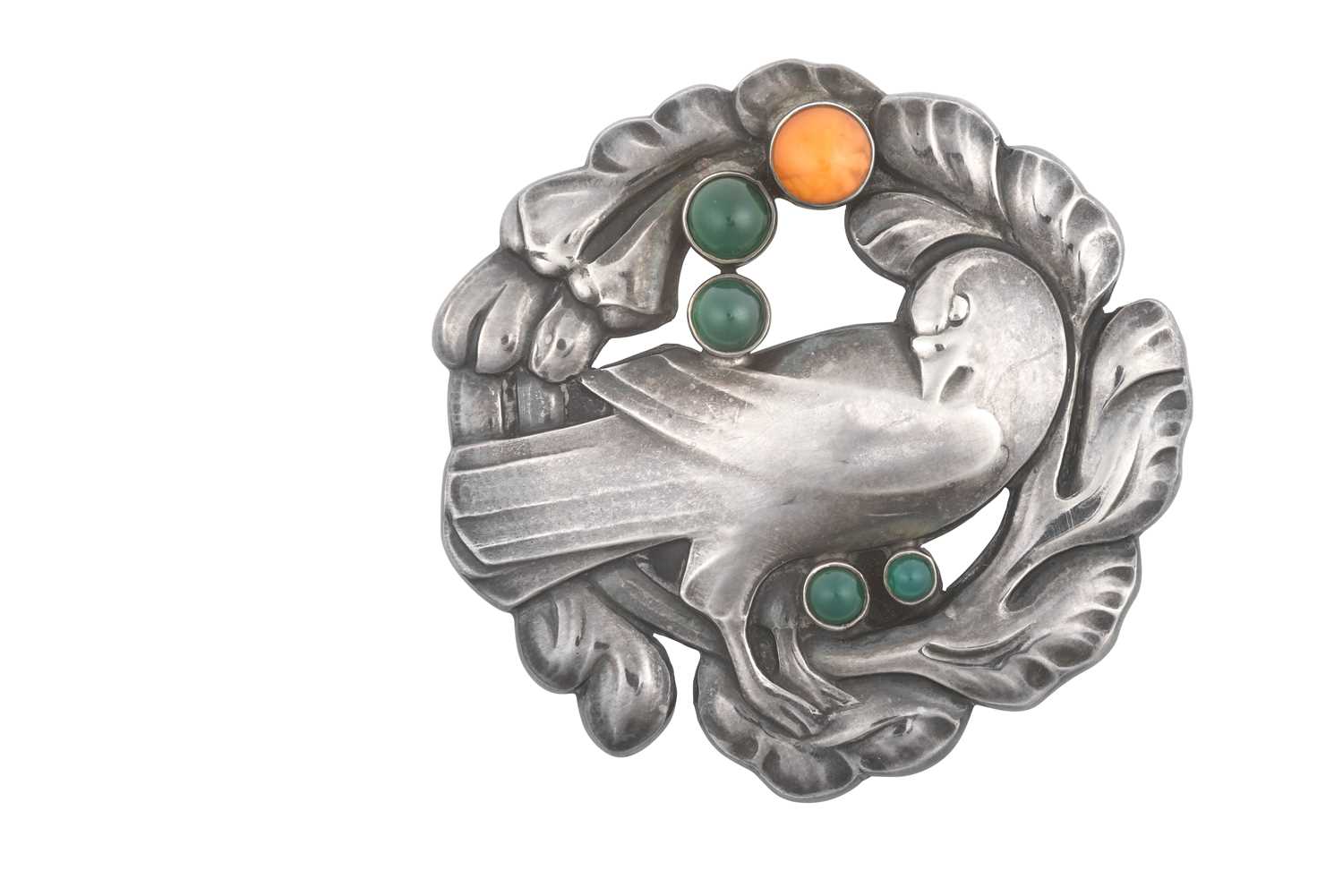 Chrysoprase Brooch