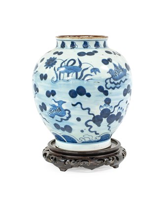 Lot 165 - A Chinese Porcelain Vase, in Ming style, of...