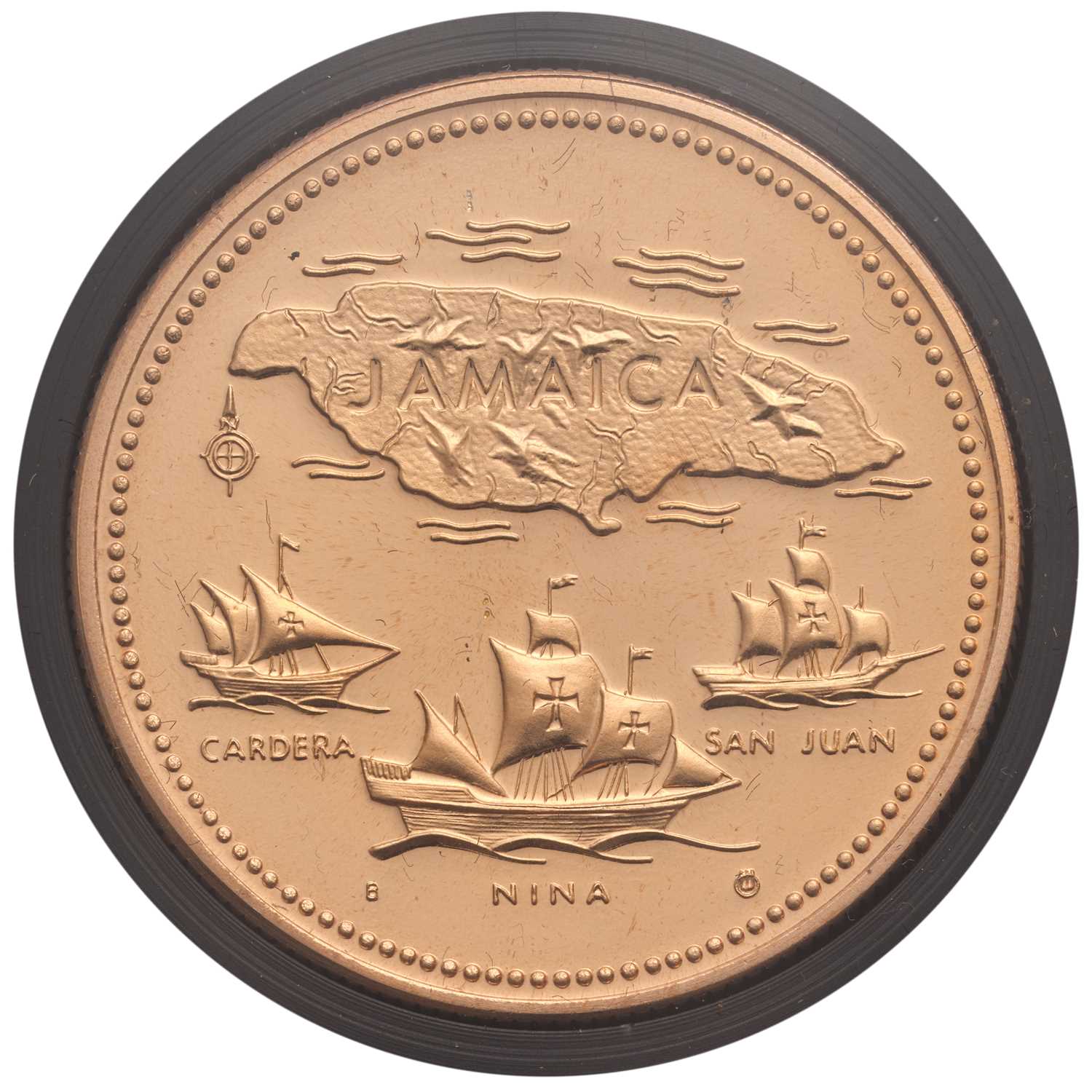 Lot 207 - Jamaica, Proof Twenty Dollars 1972, struck to...