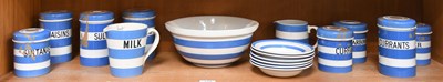 Lot 179 - T G Green Cornish Ware, five blue banded...