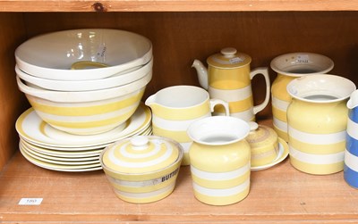 Lot 180 - T G Green Cornish Ware, a yellow banded...