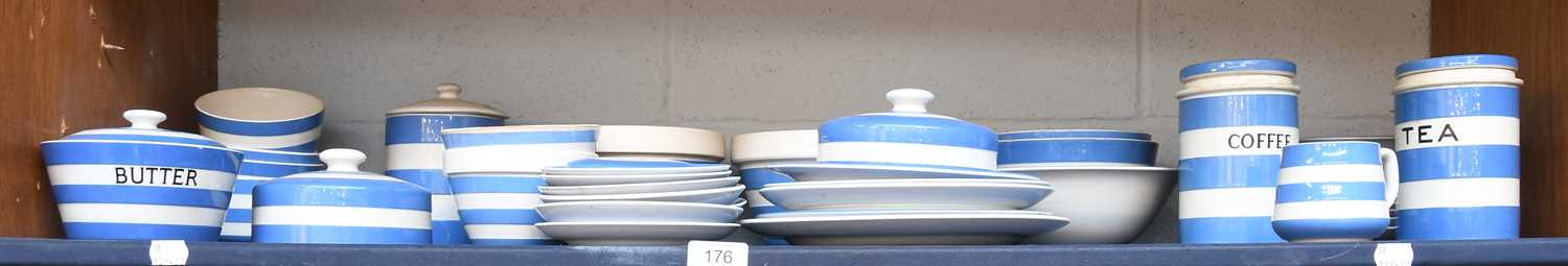 Lot 113 - T G Green Cornish Ware, a blue banded pottery "...