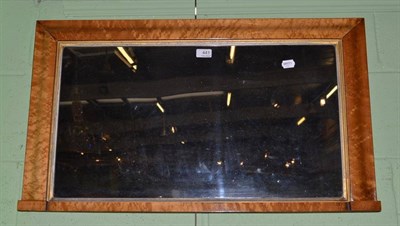 Lot 441 - A birdseye maple overmantel mirror