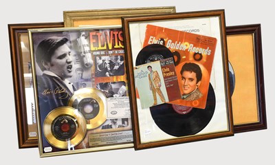 Lot 117 - Elvis Presley Various Framed Singles And LPs