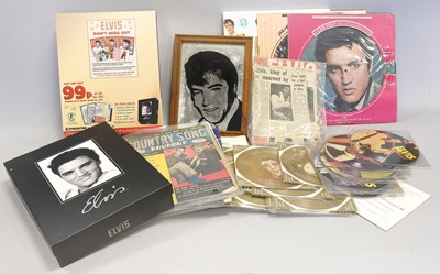 Lot 117 - Elvis Presley Various Framed Singles And LPs