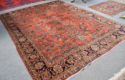 Lot 1196 - Sarouk Carpet, circa 1930, the strawberry...