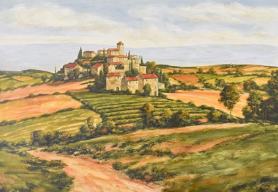 Lot 1024 - Charles Berry (contemporary) Tuscan landscape...