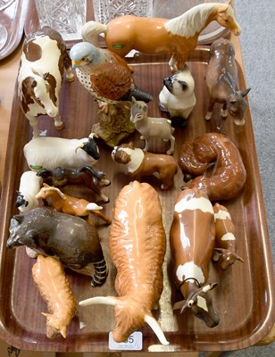 Lot 185 - Beswick Animals Including, Highland cow and...