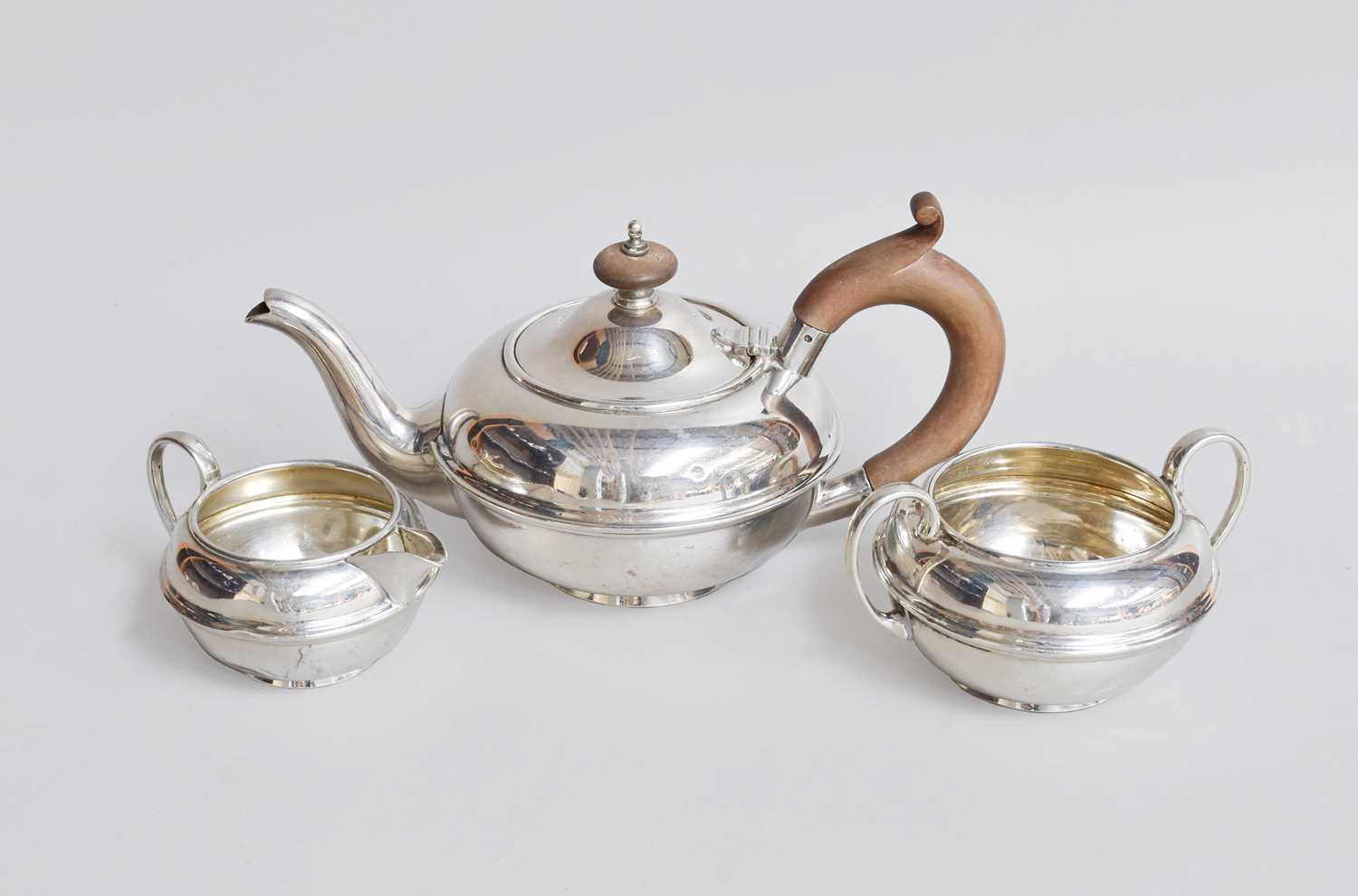 Lot 21 - A Three-Piece George V Silver Tea-Service, by...