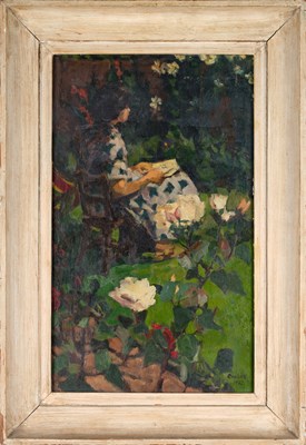 Lot 342 - Richard Crabbe (1927-2010) Woman reading in a...