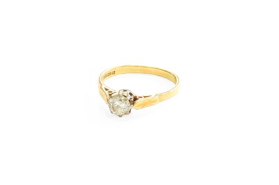 Lot 385 - An 18 Carat Gold Diamond Solitaire Ring, the...