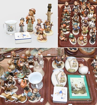 Lot 290 - A Collection of Hummel Figures, lamp, bell,...