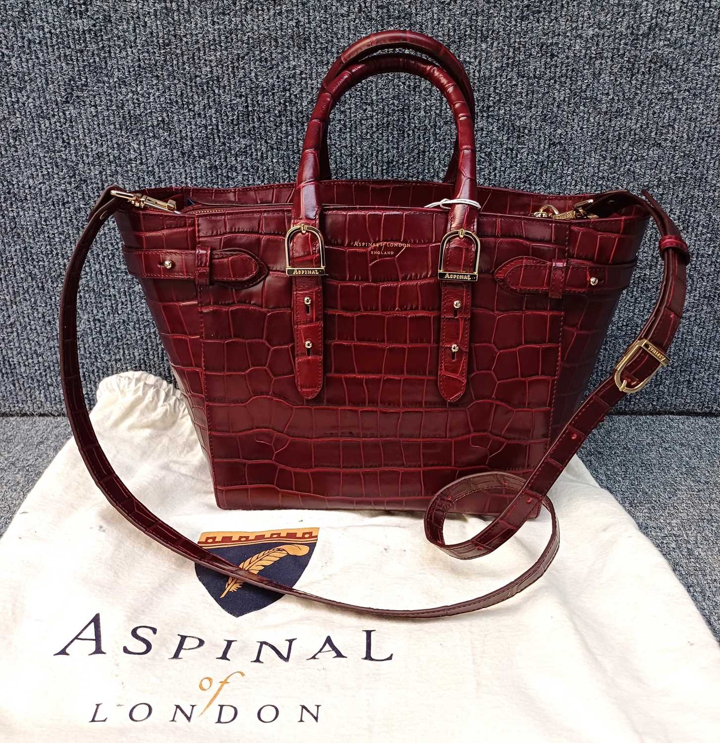 Lot 1041 - Aspinal of London Marylebone Croc Leather Tote...