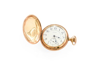 Lot 442 - A Gold Plated Full Hunter Waltham Pocket Watch