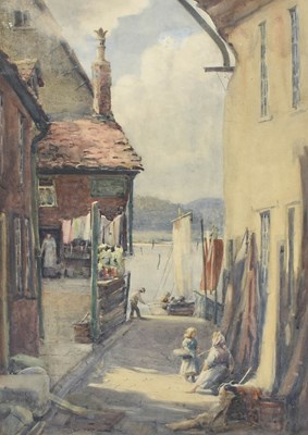 Lot 1043 - Walter Emsley (1860-1938) "Tin Gaunt, Whitby,...