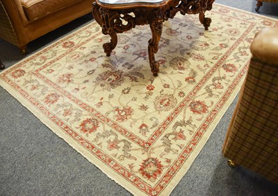 Lot 1206 - Ziegler Design Afghan Rug, the cream field...