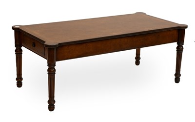 Lot 1265 - A Modern Crossbanded Burr Walnut Coffee Table,...