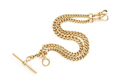 Lot 377 - A Graduated Watch Chain, stamped '9' and '.375'...