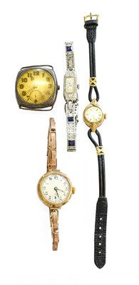 Lot 469 - Two Lady's 9 Carat Gold Wristwatches, a Silver...