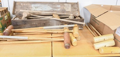 Lot 355 - A Vintage Croquet Set and Pine Box, together...