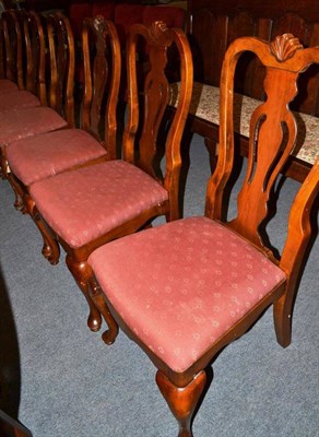 Lot 479 - A set of eight Queen Anne style mahogany dining chairs