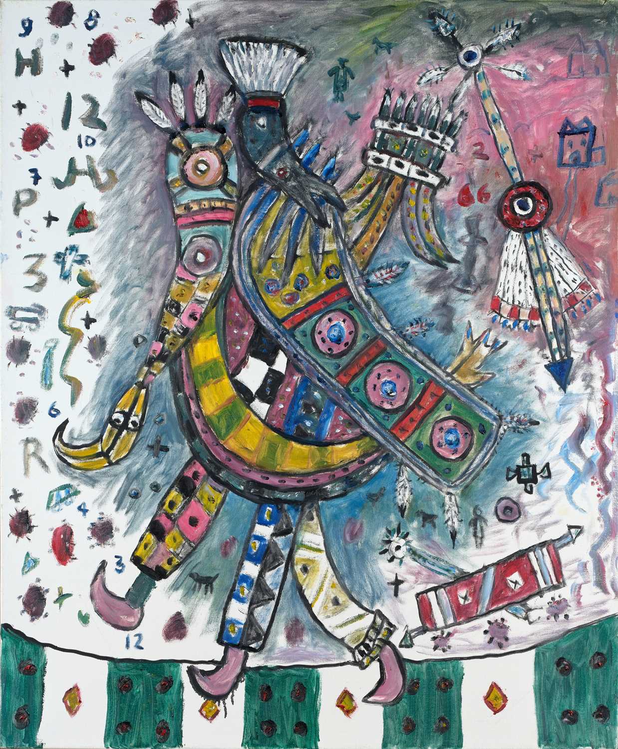 Lot 453 - Alan Davie (1920-2014) Scottish "Walking the...