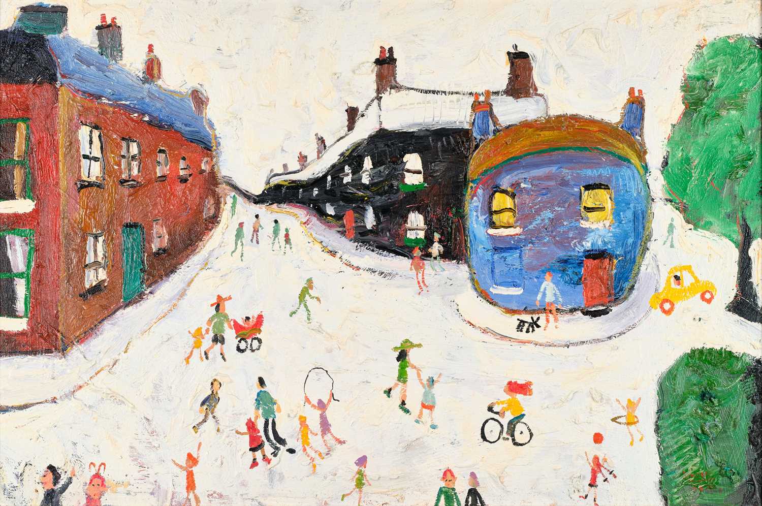 Lot 384 - Simeon Stafford (b.1956) Street scene Signed...