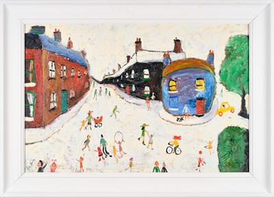 Lot 384 - Simeon Stafford (b.1956) Street scene Signed...