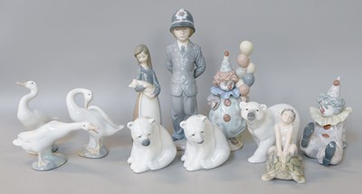 Lot 227 - Eleven Lladro Figures and Models, including,...