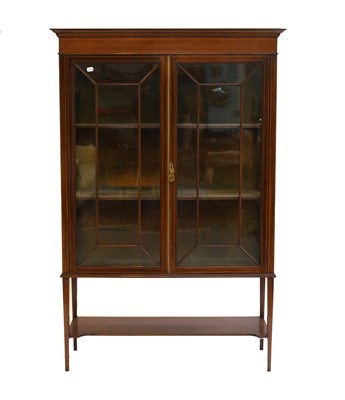 Lot 1311 - An Edwardian Inlaid Mahogany Glazed Display...