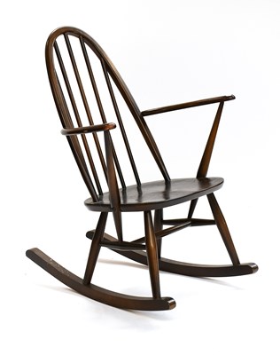 Lot 1282 - An Ercol Dark Elm Rocking Chair