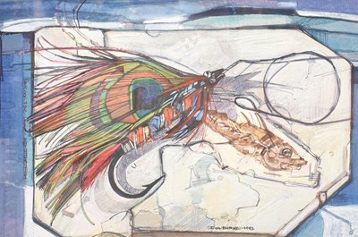 Lot 1008 - Ian Burke (contemporary) "Peacock Pike Lure...