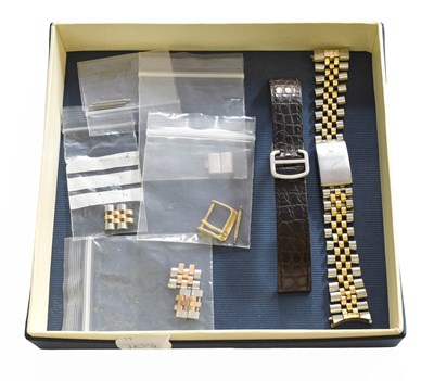 Lot 478 - A Rolex Steel and Gold Jubilee Bracelet, clasp...