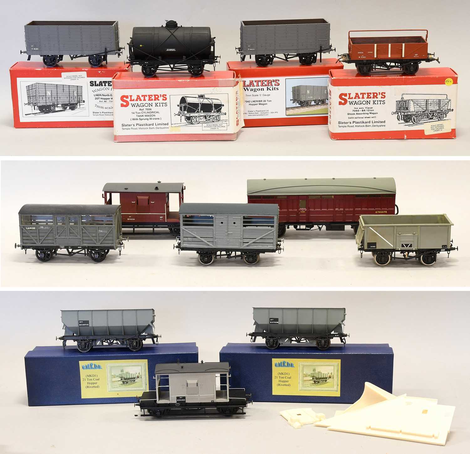 Lot 343 - Slaters Four Wagon Kits