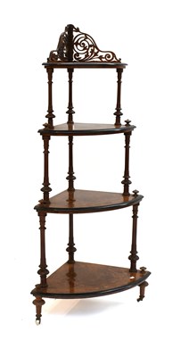 Lot 1304 - A Victorian Four Tier Burr Walnut Inlaid...