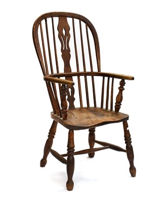 Lot 1288 - A 19th Century Elm Ash Windsor Chair