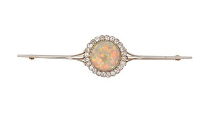 Lot 2089 - An Early 20th Century Opal and Diamond Bar...
